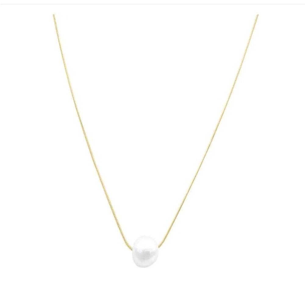 Tarnish Resistant Freshwater Pearl Chain Necklace